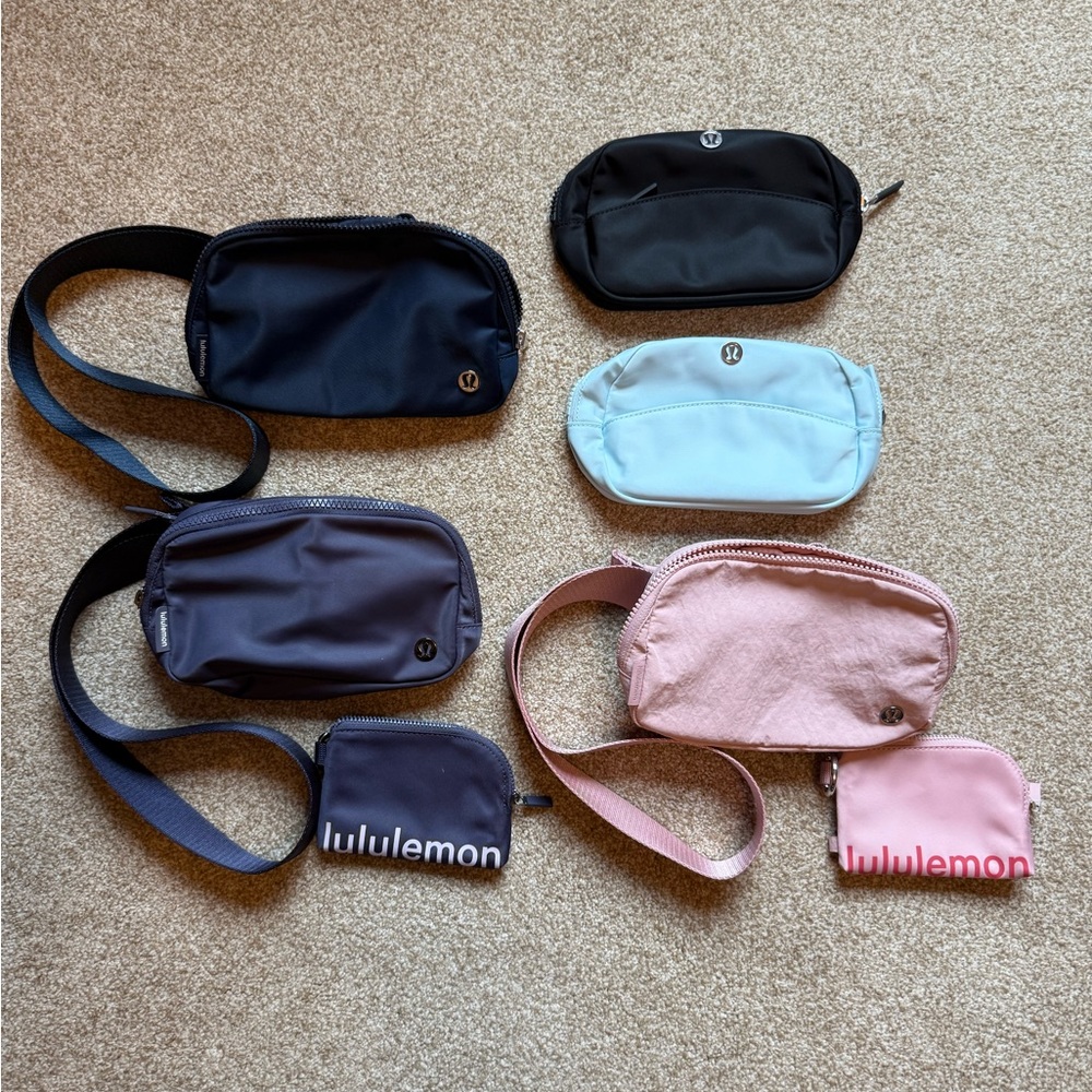 Lululemon Belt Bags, Zip Pouches and Cosmetic Bags all sold together!
